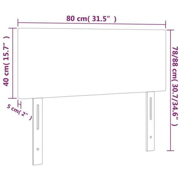 Kopfteil Grau 80x5x78/88 cm Kunstleder