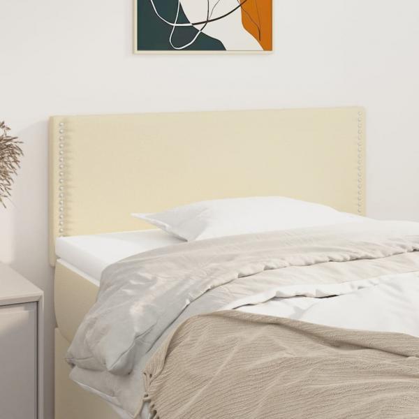 ARDEBO.de - Kopfteil Creme 90x5x78/88 cm Kunstleder