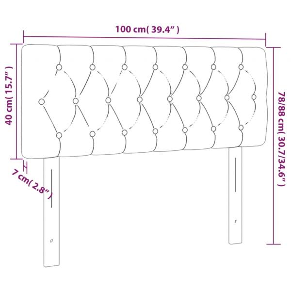 Kopfteil Hellgrau 100x7x78/88 cm Stoff