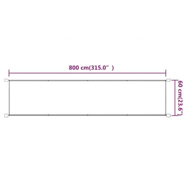 Senkrechtmarkise Terrakotta 60x800 cm Oxford-Gewebe