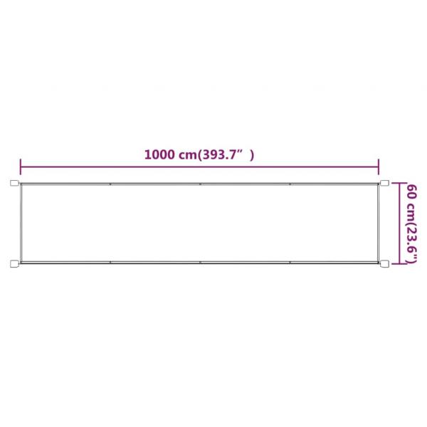 Senkrechtmarkise Terrakotta 60x1000 cm Oxford-Gewebe