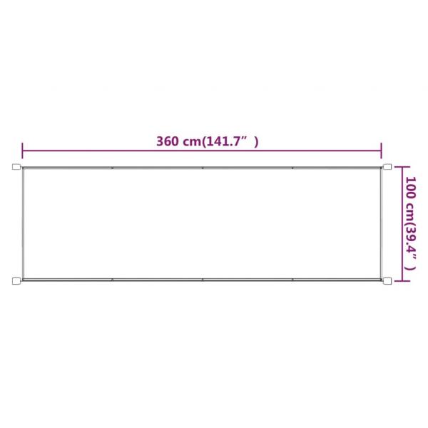 Senkrechtmarkise Terrakotta 100x360 cm Oxford-Gewebe