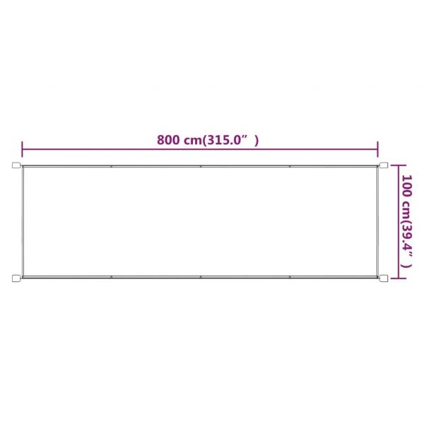 Senkrechtmarkise Terrakotta 100x800 cm Oxford-Gewebe