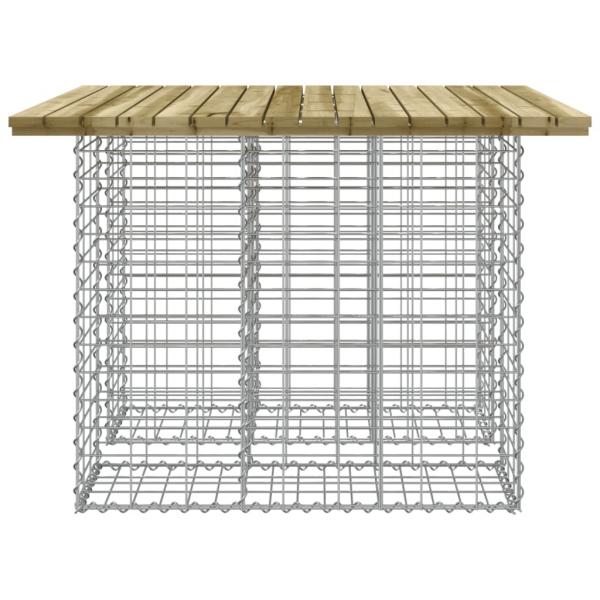 Gartenbank aus Gabionen 100x102x72 cm Kiefernholz Imprägniert