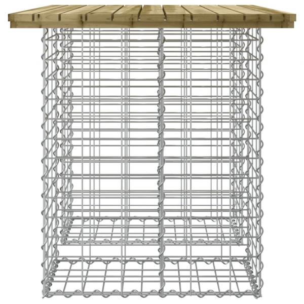 Gartenbank aus Gabionen 100x70x72 cm Kiefernholz Imprägniert