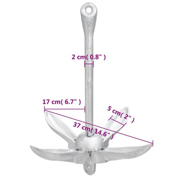 Klappanker Silbern 3,2 kg Temperguss