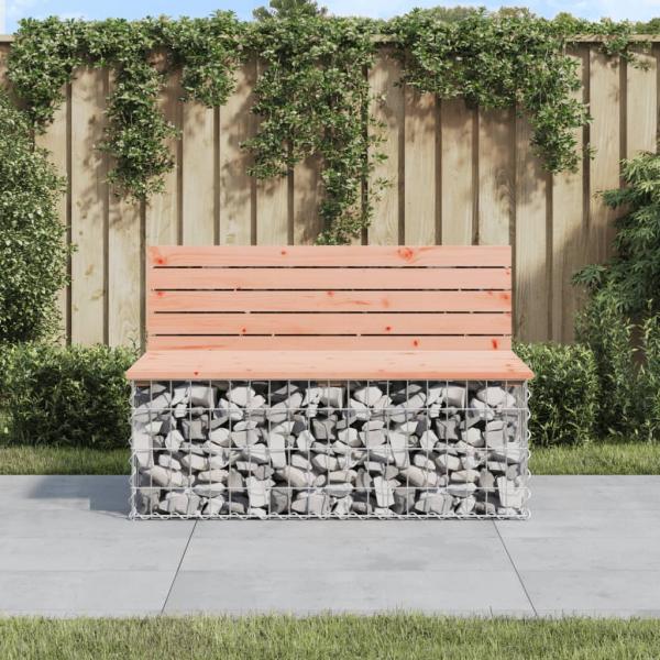 ARDEBO.de - Gartenbank aus Gabionen 103x70x65 cm Massivholz Douglasie