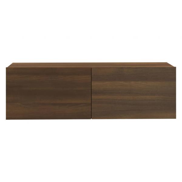 TV-Wandschrank Braun Eiche 100x30x30 cm Holzwerkstoff