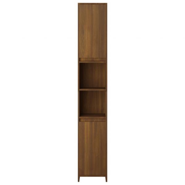 Badezimmerschrank Braun Eiche 30x30x183,5 cm Holzwerkstoff