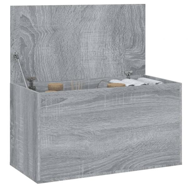 Aufbewahrungstruhe Grau Sonoma 84x42x46 cm Holzwerkstoff