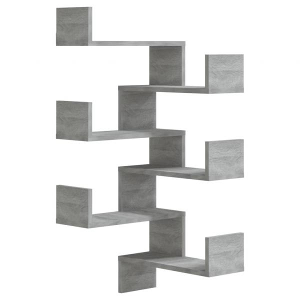 Wand-Eckregale 2 Stk. Grau Sonoma 40x40x50 cm Holzwerkstoff