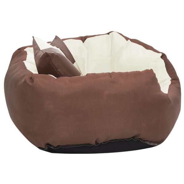 Hundekissen Wendbar und Waschbar Braun und Creme 65x50x20 cm