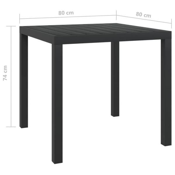 3-tlg. Garten-Essgruppe mit Kissen Poly Rattan Grau