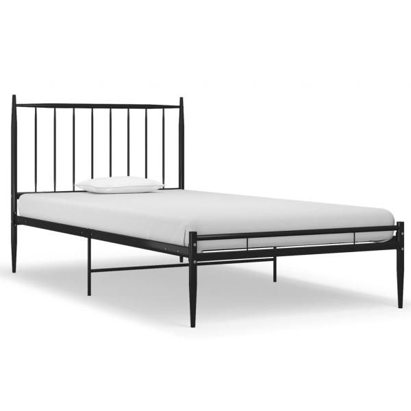 Bett Schwarz Metall 90x200 cm