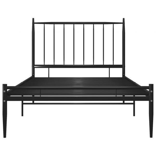 Bett Schwarz Metall 90x200 cm