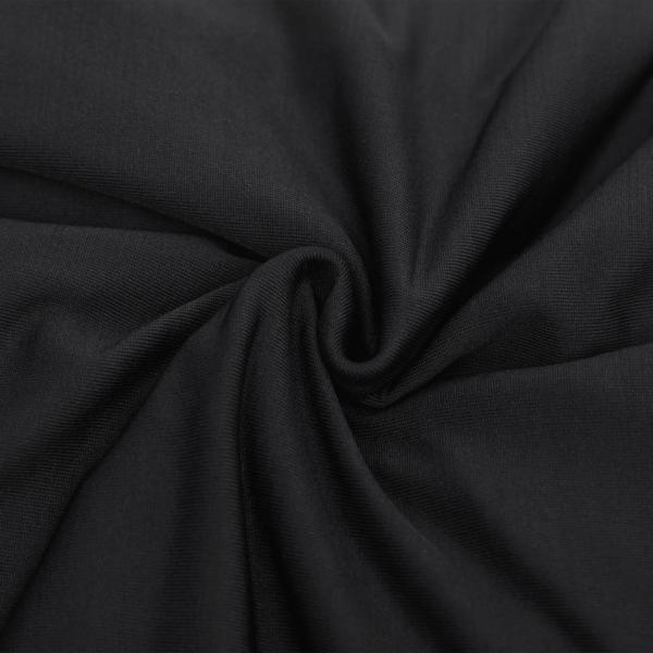 Stretch Sofahusse 2-Sitzer Schwarz Polyester-Jersey  