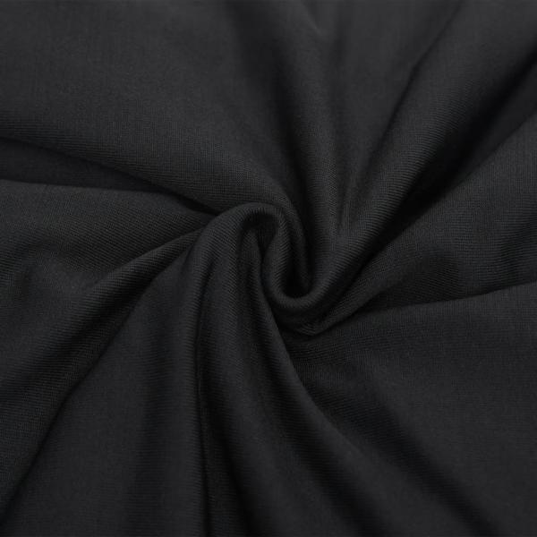 Stretch Sofahusse 4-Sitzer Schwarz Polyester-Jersey  