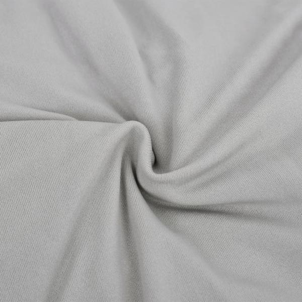 Stretch Sofahusse 4-Sitzer Grau Polyester-Jersey  