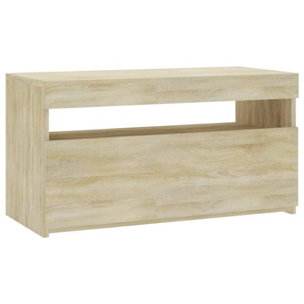 TV-Schrank mit LED-Leuchten Sonoma-Eiche 75x35x40 cm