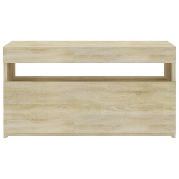 TV-Schrank mit LED-Leuchten Sonoma-Eiche 75x35x40 cm