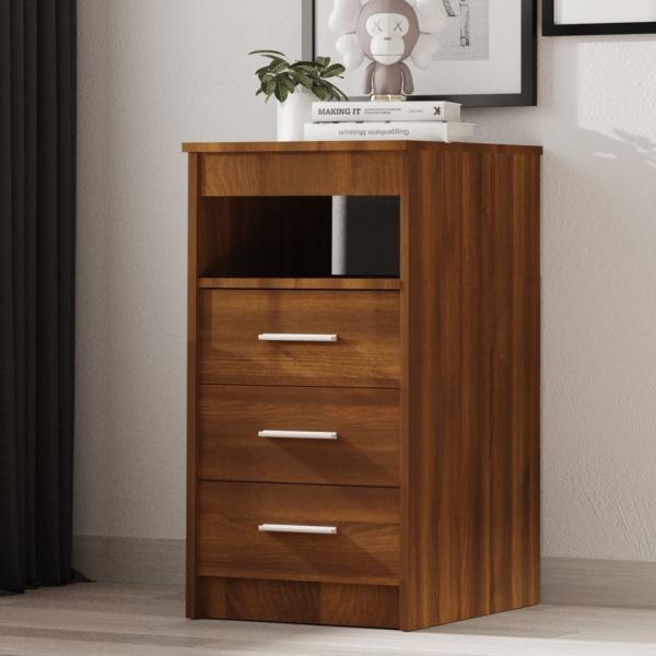 ARDEBO.de - Sideboard mit Schubladen Braun Eichen-Optik 40x50x76 cm