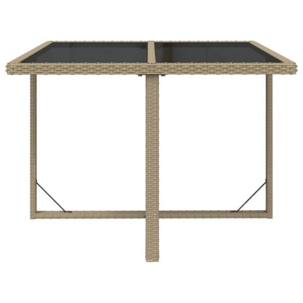 9-tlg. Garten-Essgruppe mit Kissen Poly Rattan Beige