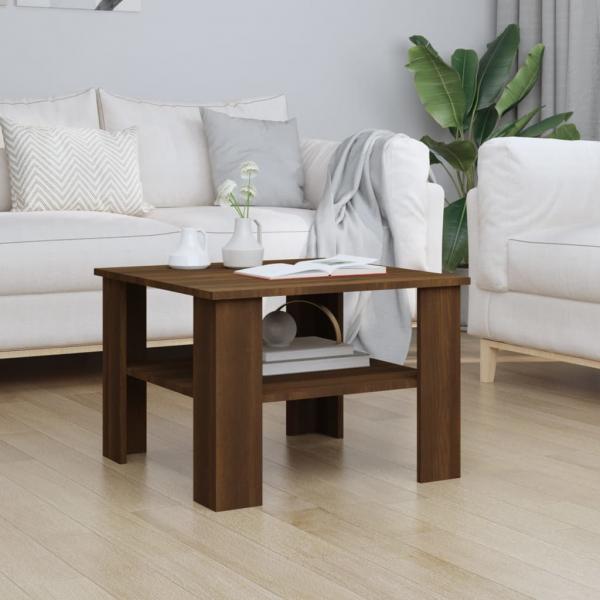 ARDEBO.de - Couchtisch Braun Eichen-Optik 60x60x42 cm Holzwerkstoff	