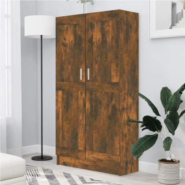 ARDEBO.de - Bücherschrank Räuchereiche 82,5x30,5x150 cm Holzwerkstoff