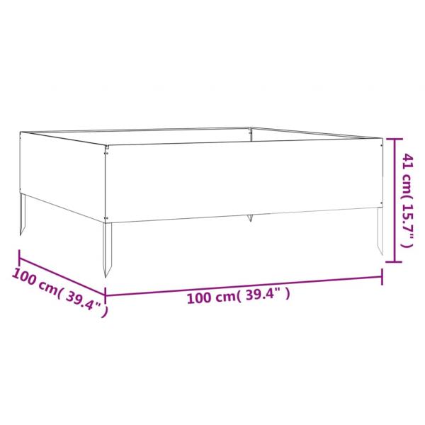 Hochbeet 100x100x41 cm Cortenstahl