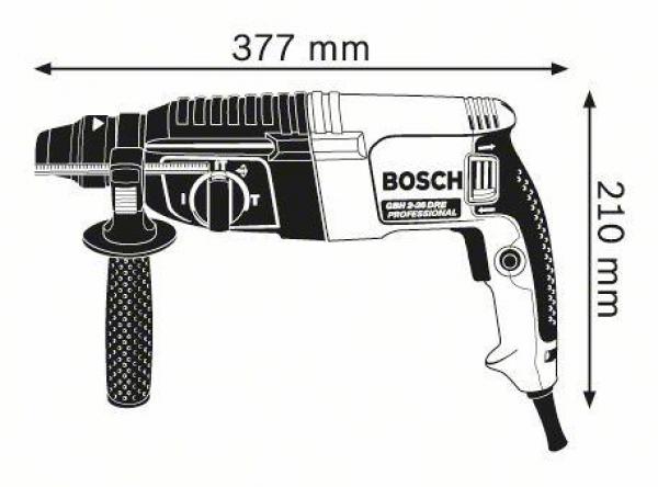 Bosch GBH 2-26 Professional Bohrhammer (06112A3000), SDS-plus, 830 W, inkl. Handwerkerkoffer