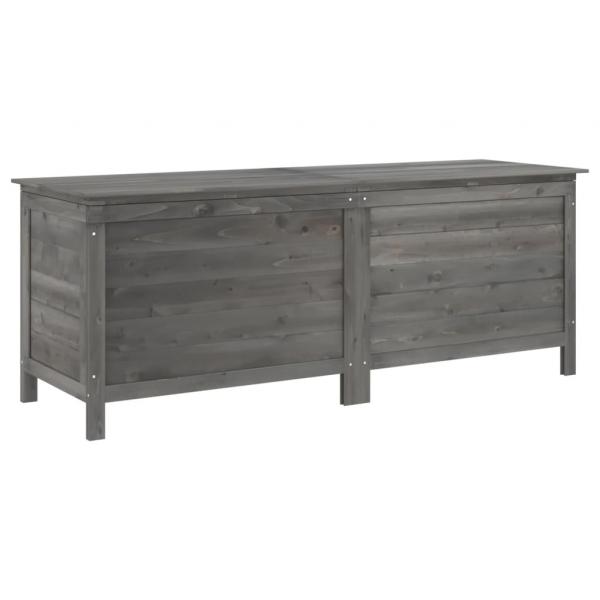 Gartentruhe Anthrazit 150x50x56,5 cm Massivholz Tanne