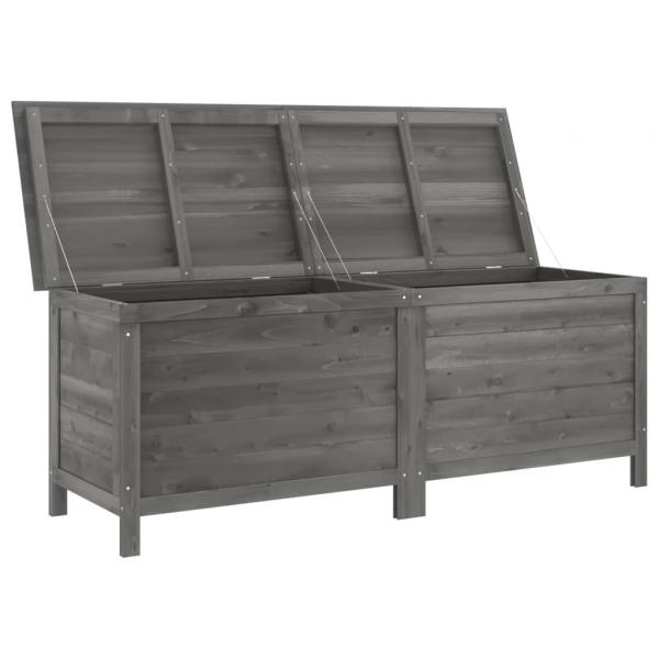 Gartentruhe Anthrazit 150x50x56,5 cm Massivholz Tanne