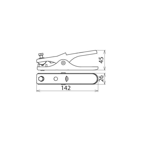 Dehn Erdungszange Ausführung klein EZ 16 FL13 ASM6 V2A, M6x16mm (546002)