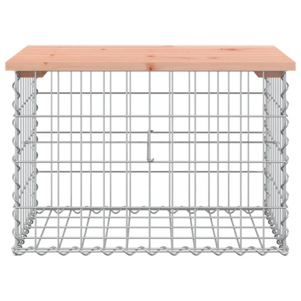 Gartenbank aus Gabionen 63x44x42 cm Massivholz Douglasie