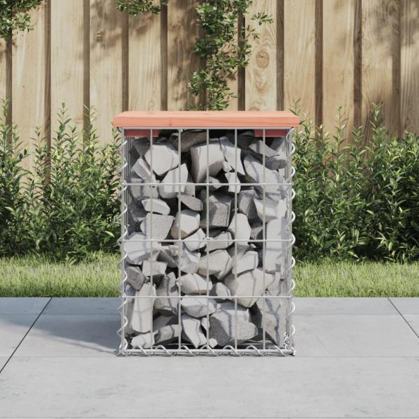 ARDEBO.de - Gartenbank aus Gabionen 33x31x42 cm Massivholz Douglasie