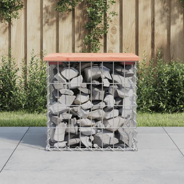 ARDEBO.de - Gartenbank aus Gabionen 43x44x42 cm Massivholz Douglasie