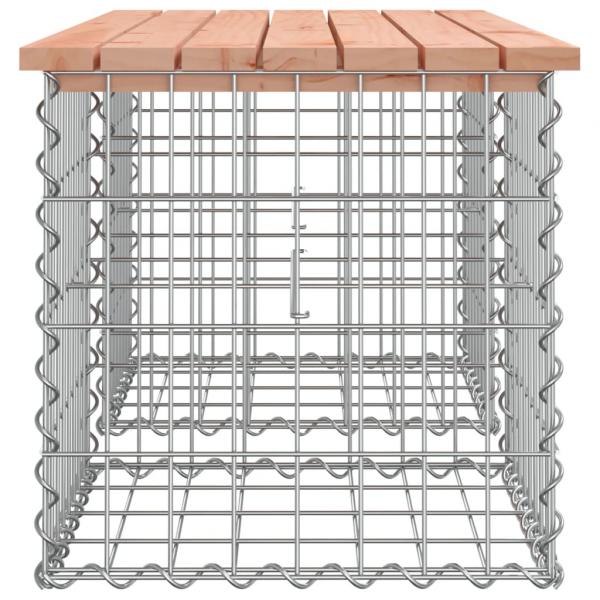 Gartenbank aus Gabionen 103x44x42 cm Massivholz Douglasie