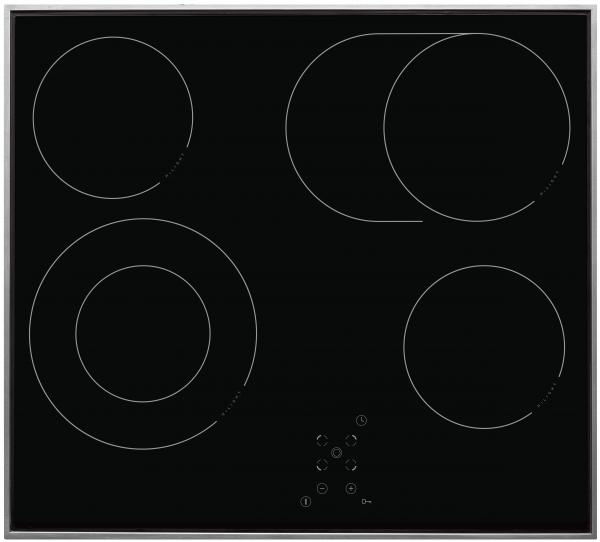 Amica KMC 742 600 E Glaskeramikkochfeld, 60 cm., Edelstahlrahmen, Sensorsteuerung vorn