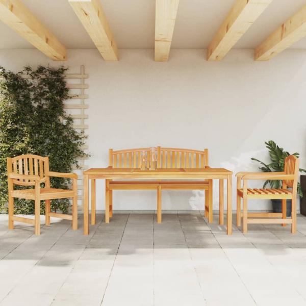 ARDEBO.de - 4-tlg. Garten-Essgruppe Massivholz Teak