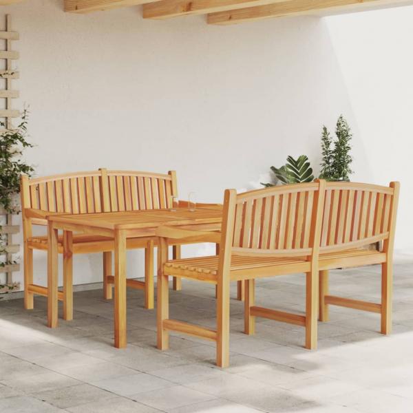 ARDEBO.de - 3-tlg. Garten-Essgruppe Massivholz Teak