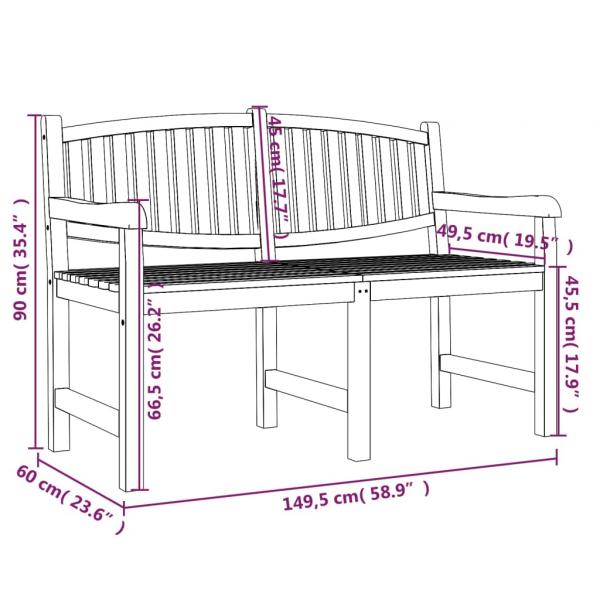 3-tlg. Garten-Essgruppe Massivholz Teak