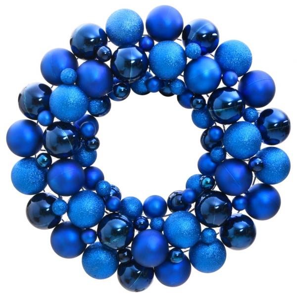 ARDEBO.de - Weihnachtskranz Blau 45 cm Polystyrol