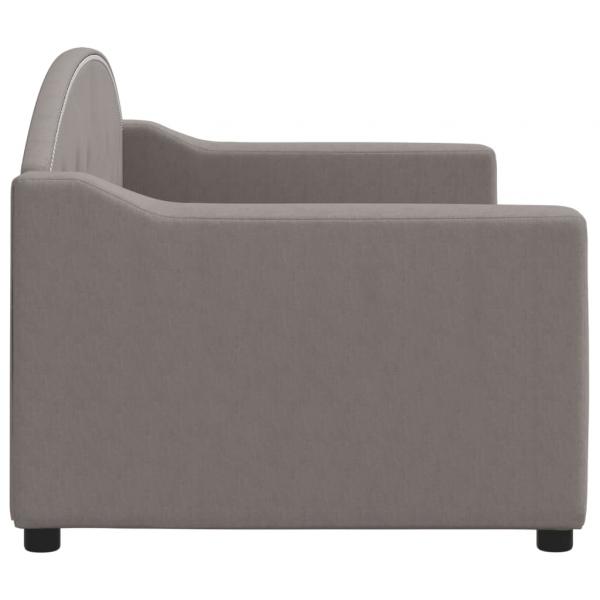 Tagesbett Taupe 80x200 cm Stoff