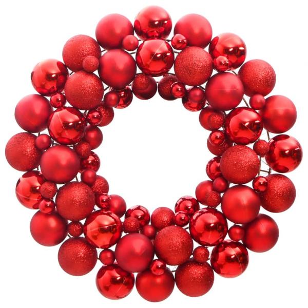 ARDEBO.de - Weihnachtskranz Rot 45 cm Polystyrol