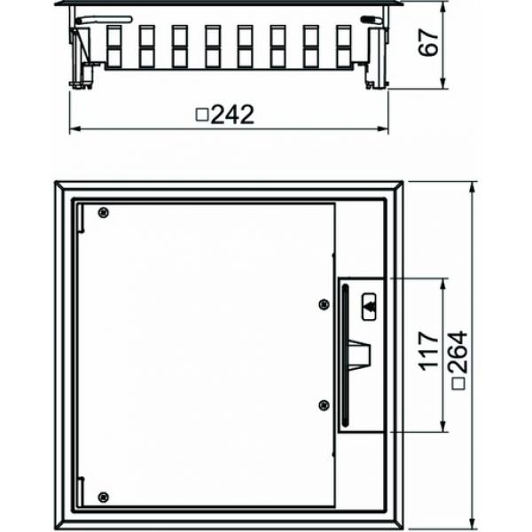 Obo Bettermann GES9-3B U 7011 Geräteeinsatz für Universalmontage 264x264x67, PA, eisengrau, RAL