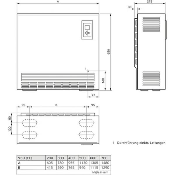 Vaillant VSU 500 EL VAILLANT Elektro-Speicherheizgerät VSU 500/5 EL mit elektr. Laderegle