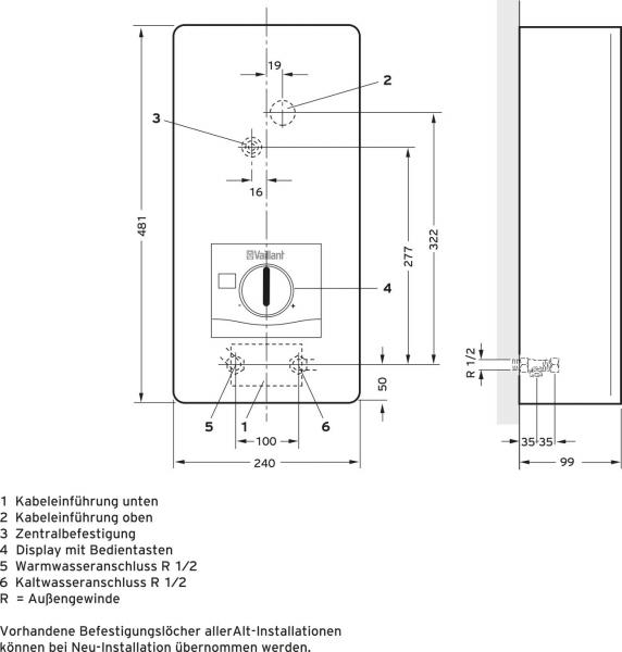 ARDEBO.de - VED E 21/8 VAILLANT electronicVED E 21/8 Elektro-Durchlauferhitzer