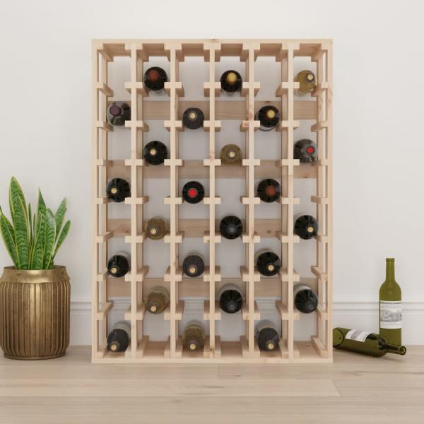 Weinregal 70x33x94 cm Massivholz Kiefer