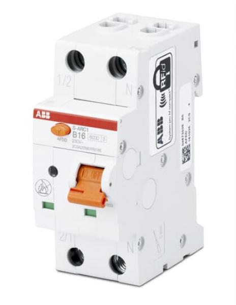 Abb S-ARC1 B10 AFDD+LS S-ARC1-B10, 6kA, 1P+N, 2TE Fehlerlichtbogen-Schutzeinrichtung