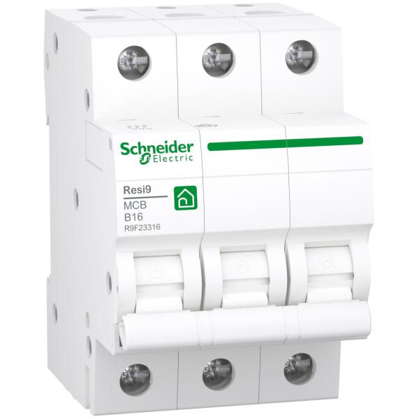 Schneider Electric R9F23316 Leitungsschutzschalter Resi9 3P, 16A, B Charakteristik, 6kA